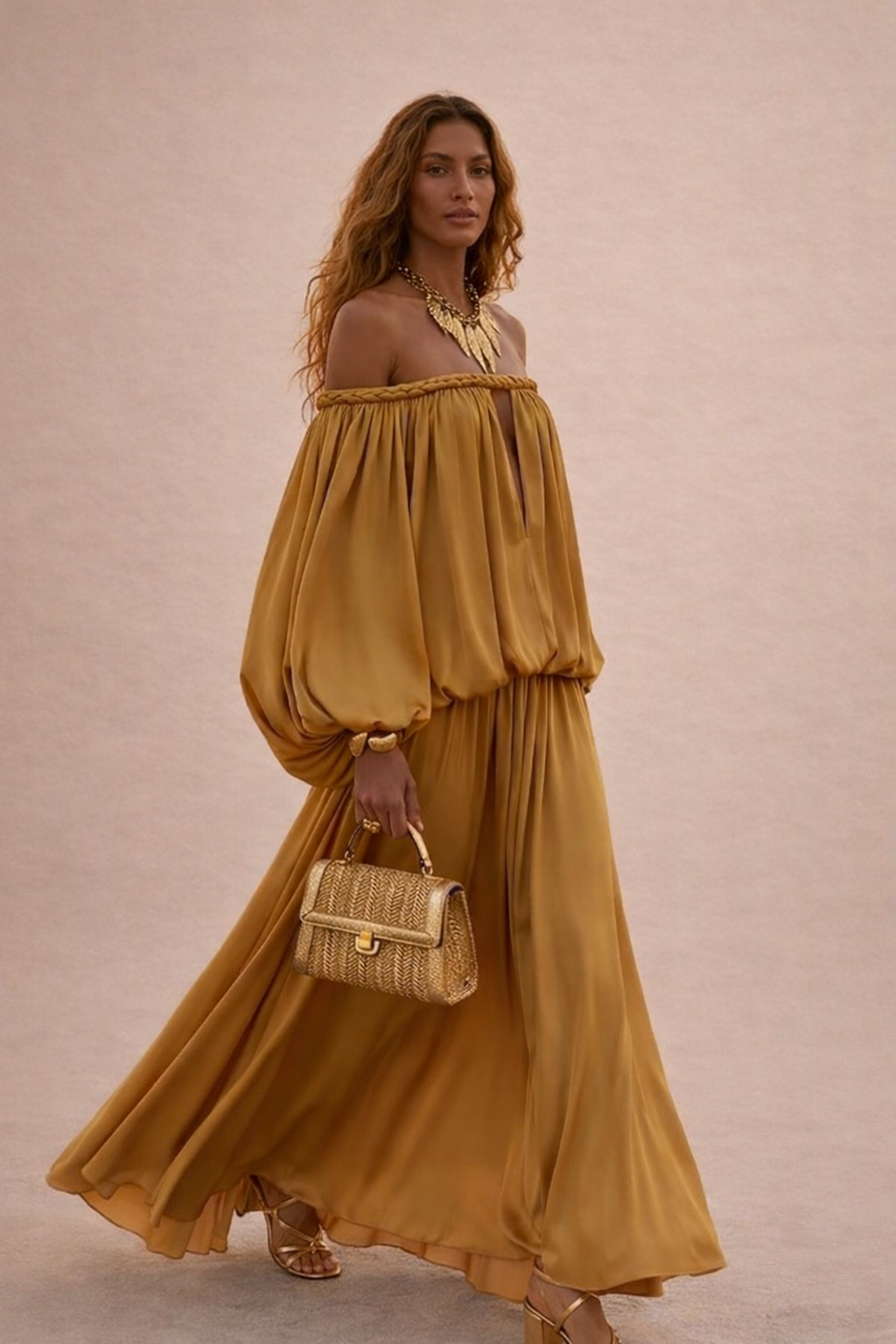 FR Golden Dune Chiffon Set